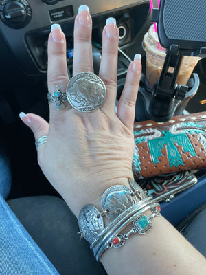Buffalo/Indian coin bracelet