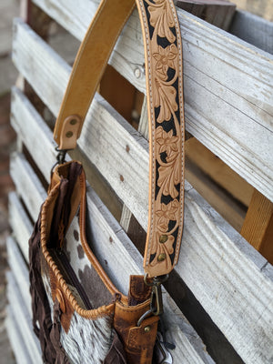 Cowhide Leather Fringed Purse