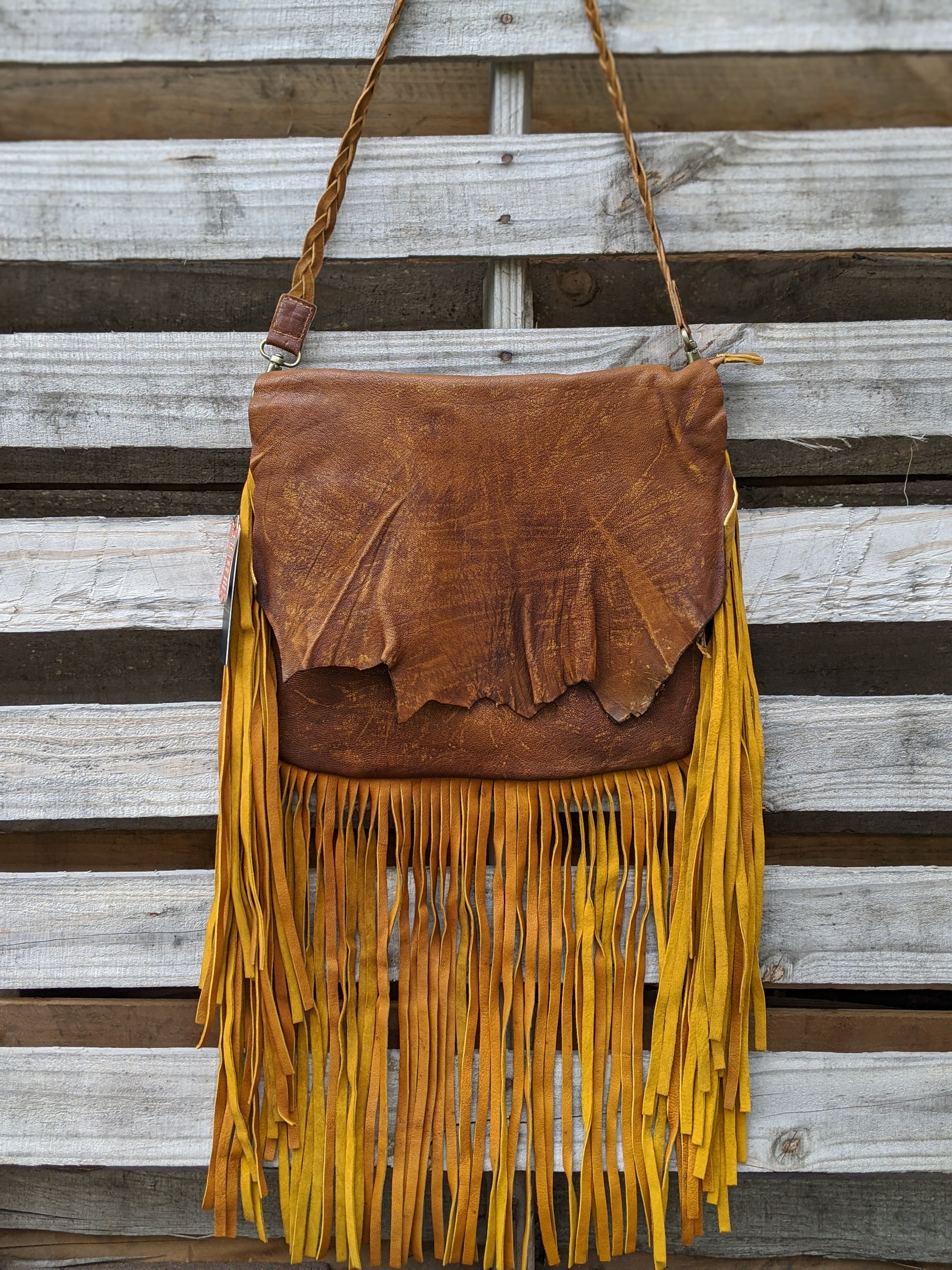 Leather Fringed Purse