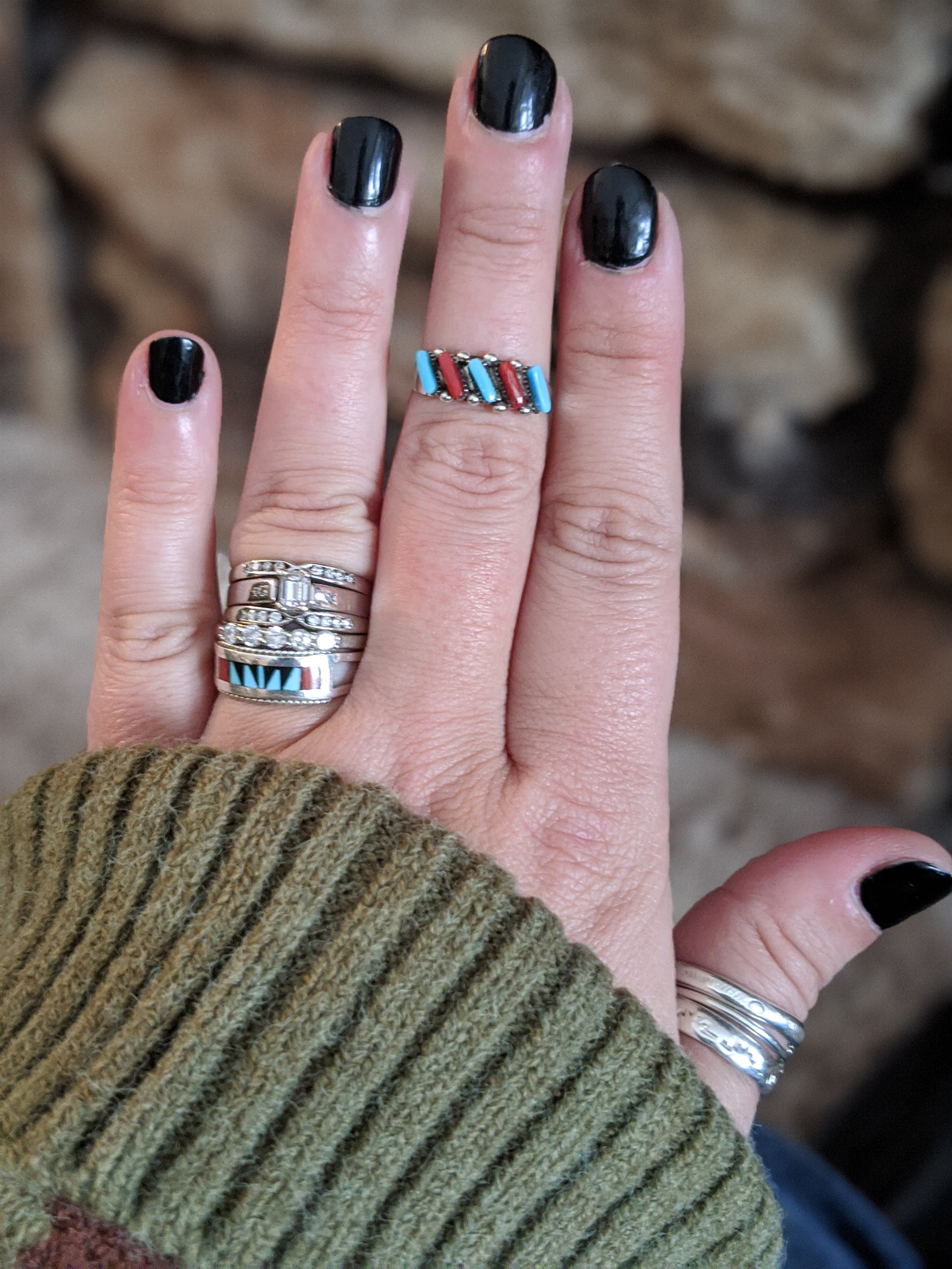 Coral & Turquoise Ring