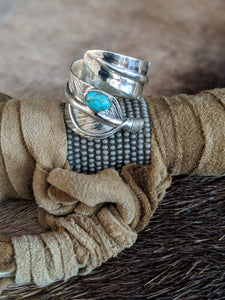 turquoise adjustable ring boho southwestern  native 