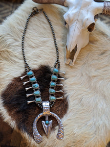 arrow squash blossom necklace native boho 