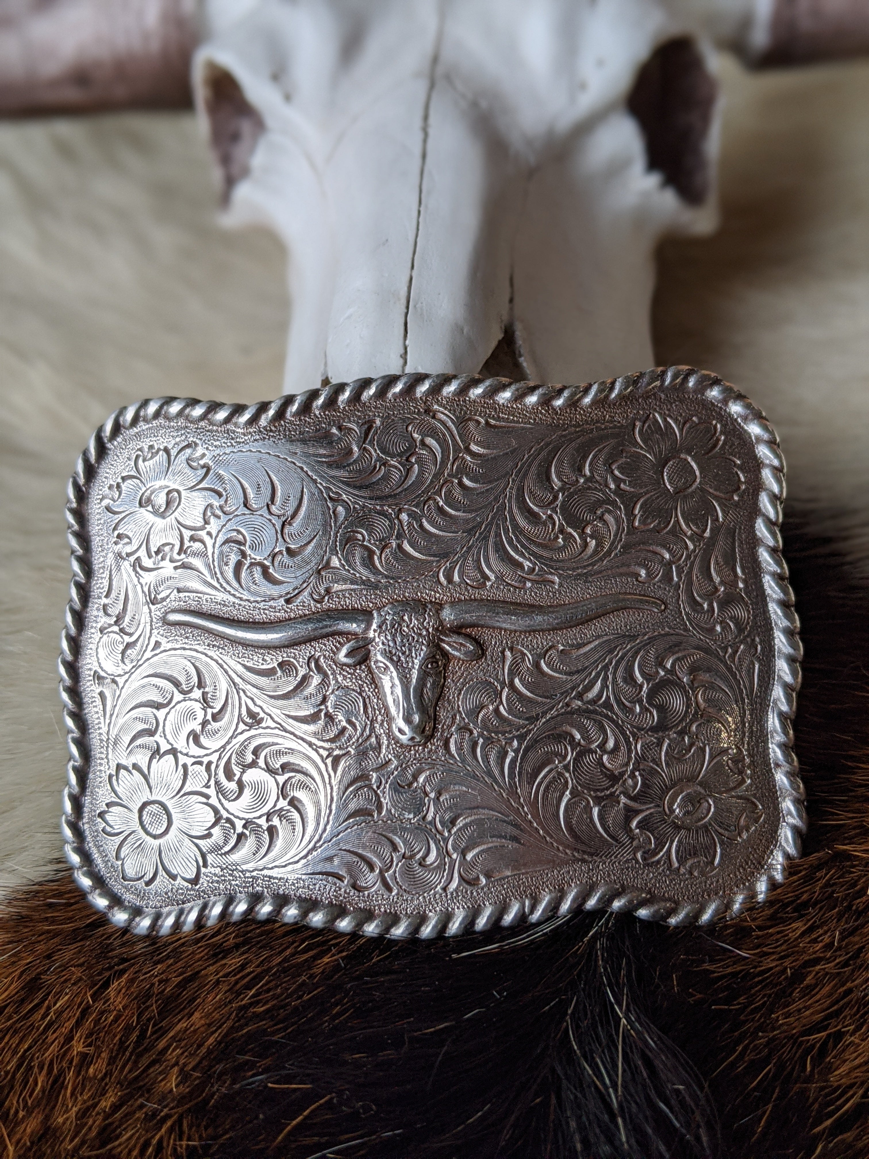 longhorn belt buckle native southwest style