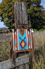 Fringed Saddle Blanket Bag