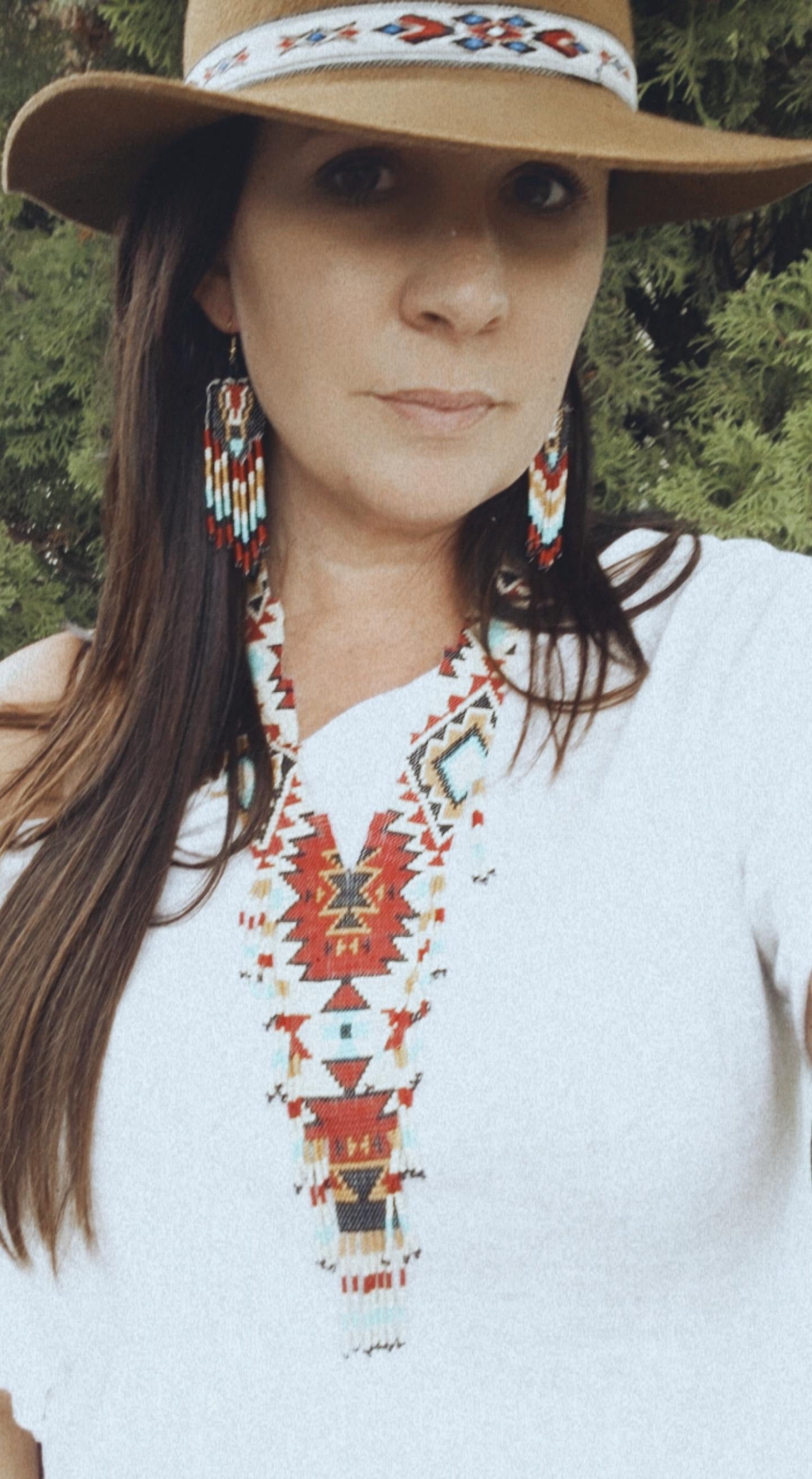 Navajo Style Beaded Necklace Set