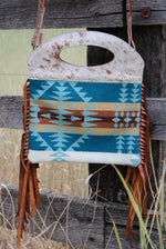 Pendleton Cowhide Clutch Bag