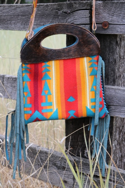 Pendleton Cowhide Clutch Bag