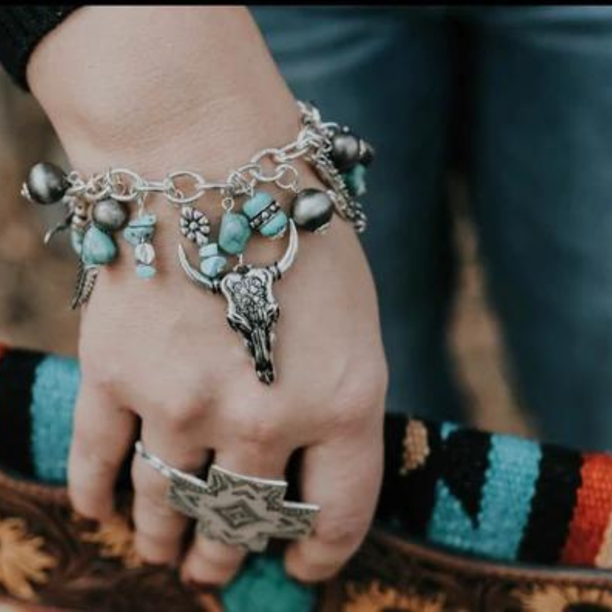 Longhorn Charm Bracelet