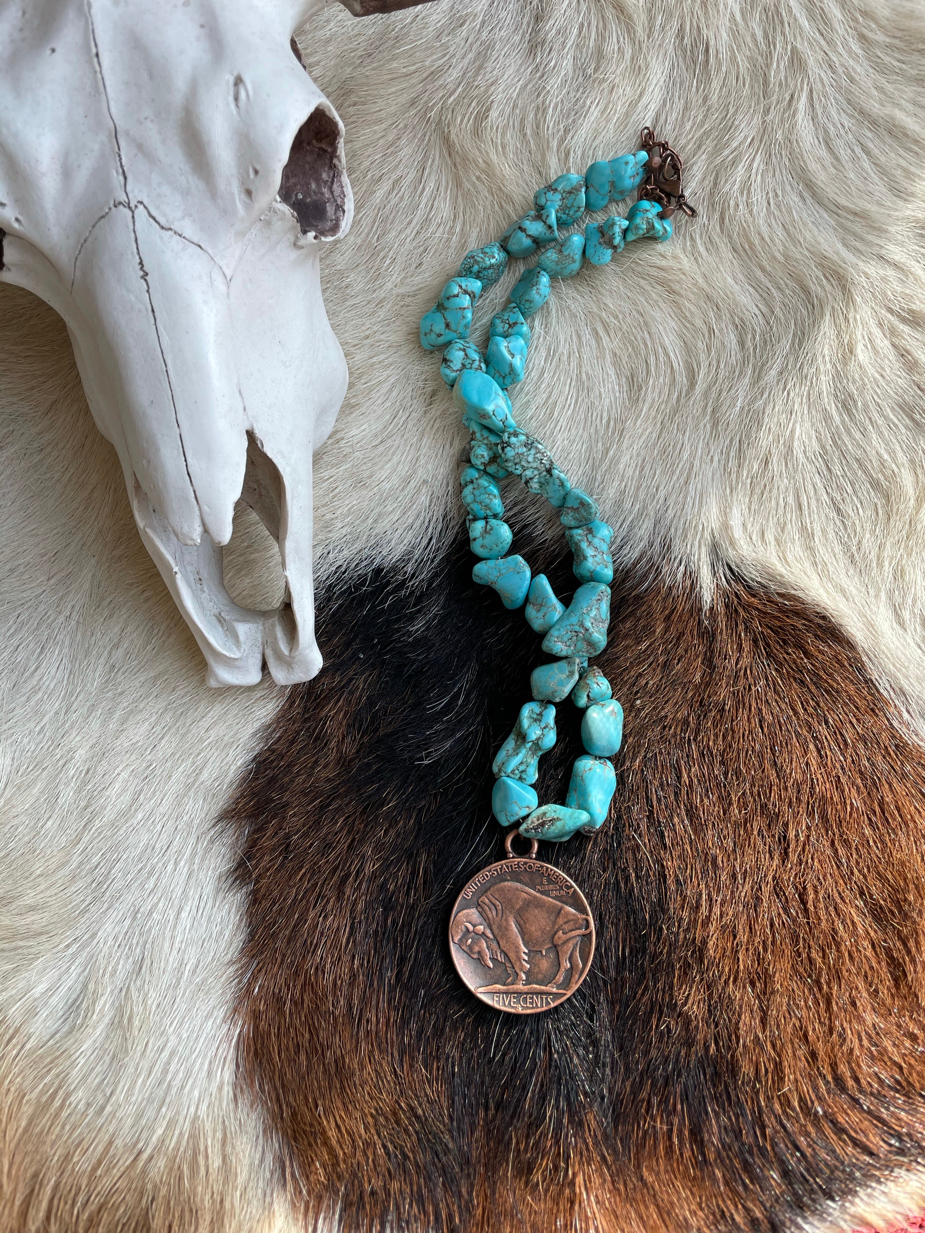 Buffalo/Indian Head Turquoise Necklace